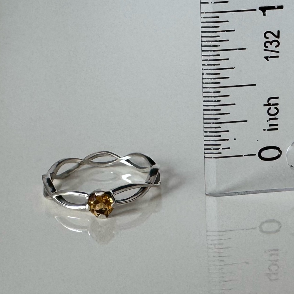NWOT Sundance Writhen Ring, Citrine, Sterling Silver - Picture 6 of 7